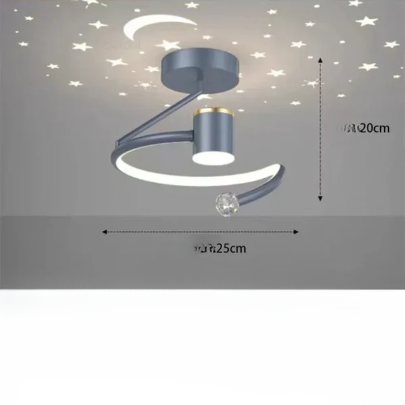 LED Deckenleuchte mit Sternenhimmel – Modernes Kronleuchter Design für Kinderzimmer und Wohnzimmer | Karnz