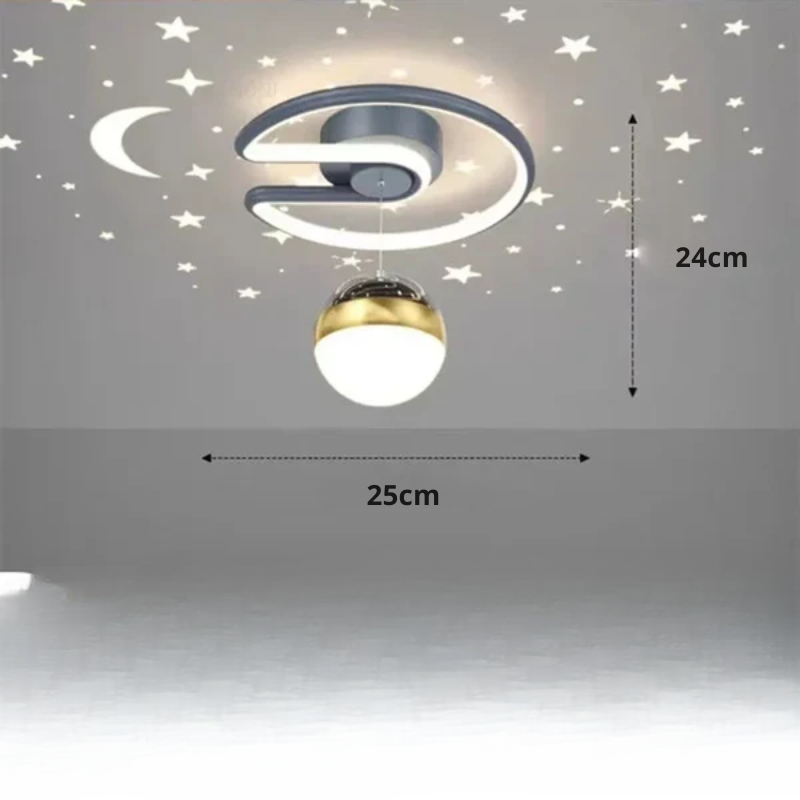 LED Deckenleuchte mit Sternenhimmel – Modernes Kronleuchter Design für Kinderzimmer und Wohnzimmer | Karnz