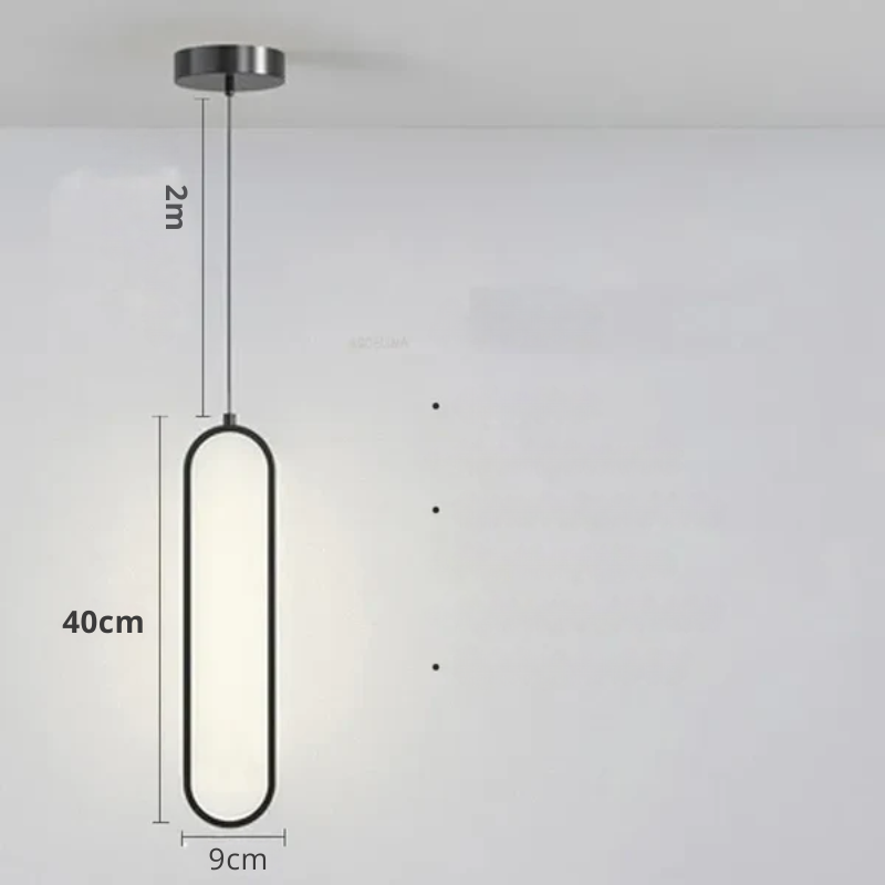 Moderne minimalistische LED Pendelleuchte – Schlanke Design Lampe für Schlafzimmer und Wohnzimmer | Karnz
