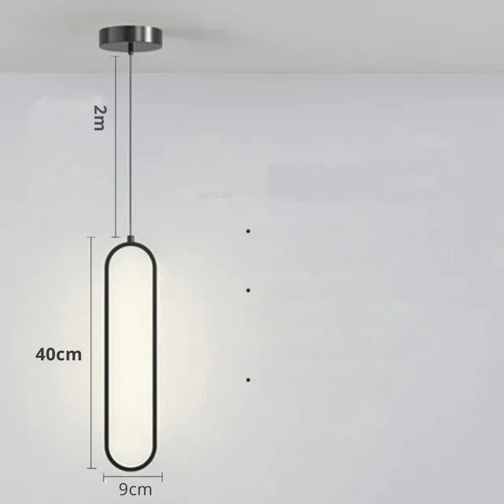 Moderne minimalistische LED Pendelleuchte – Schlanke Design Lampe für Schlafzimmer und Wohnzimmer | Karnz