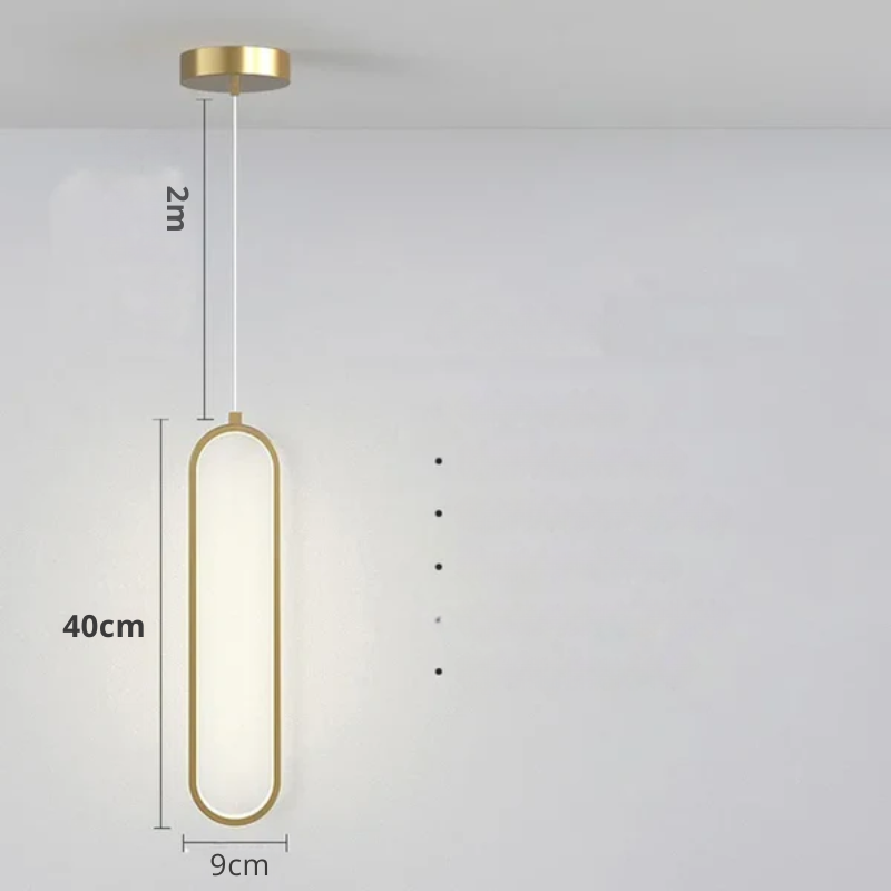 Moderne minimalistische LED Pendelleuchte – Schlanke Design Lampe für Schlafzimmer und Wohnzimmer | Karnz
