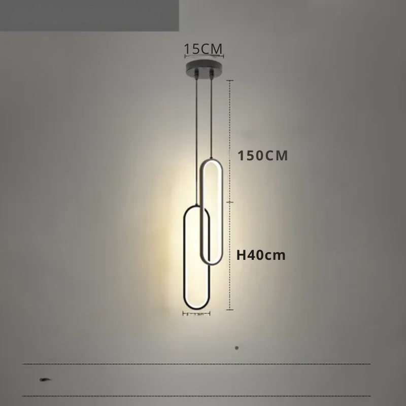 Moderne minimalistische LED Pendelleuchte – Schlanke Design Lampe für Schlafzimmer und Wohnzimmer | Karnz