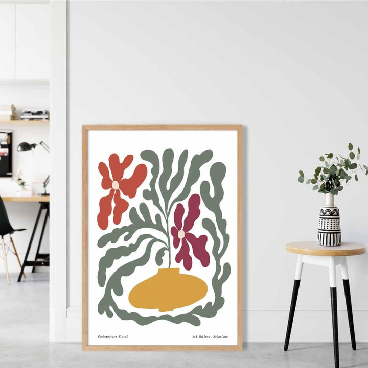 Zeitgenössisches Boho-Blumenposter Nr. 2 Botanisch