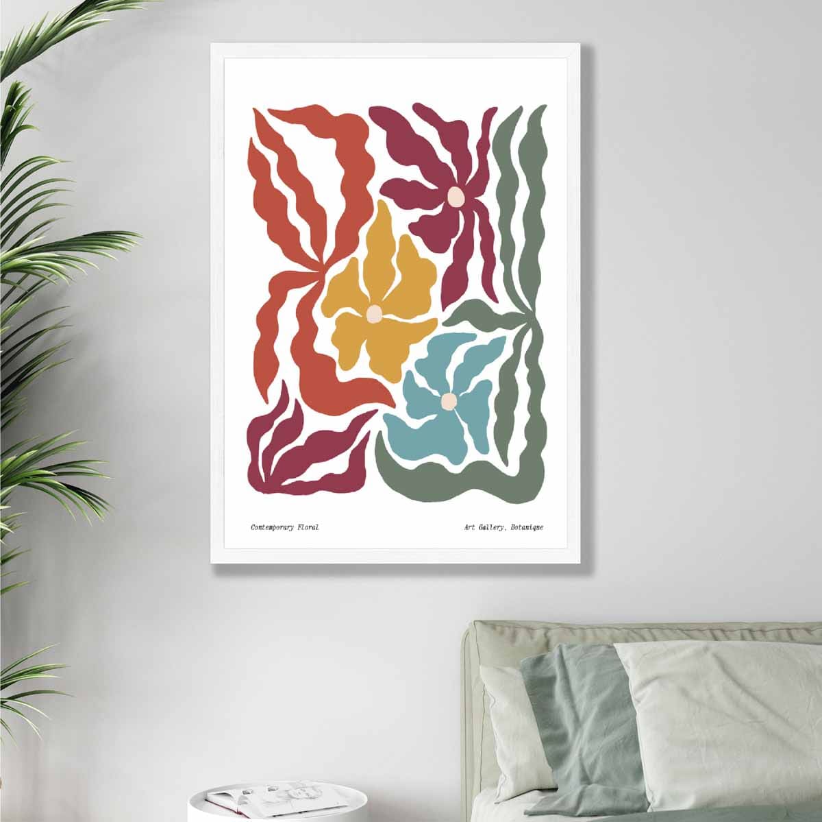 Zeitgenössisches Boho-Blumenposter Nr. 3 Botanik
