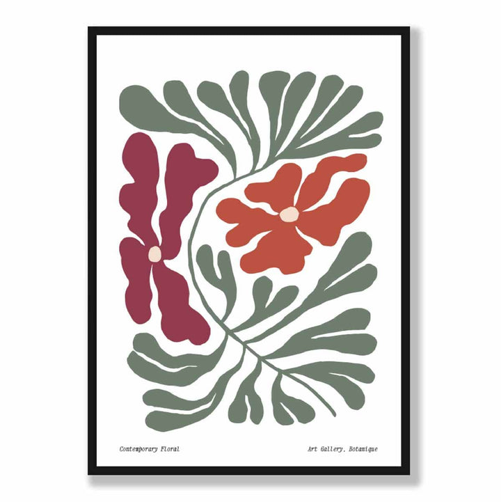 Zeitgenössisches Boho-Blumenposter Nr. 4 Botanisch