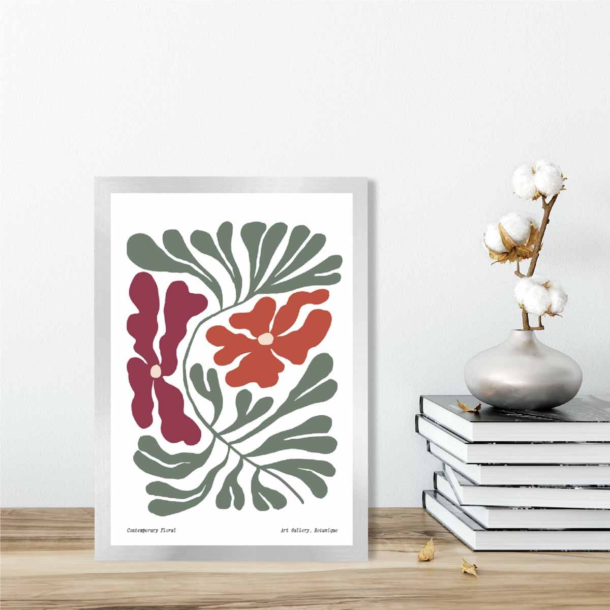 Zeitgenössisches Boho-Blumenposter Nr. 4 Botanisch