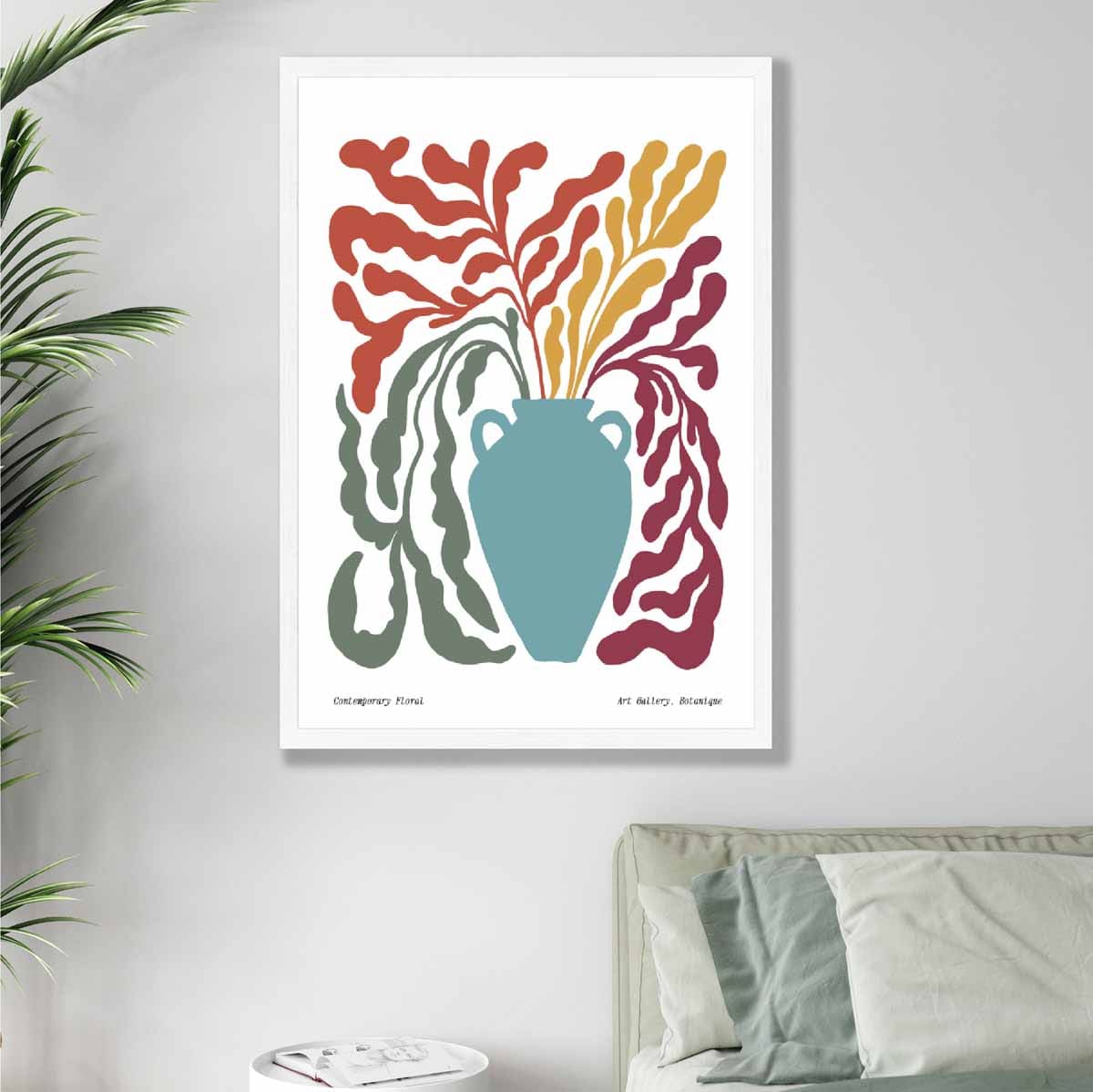 Zeitgenössisches Boho-Blumenposter Nr. 5 Botanik