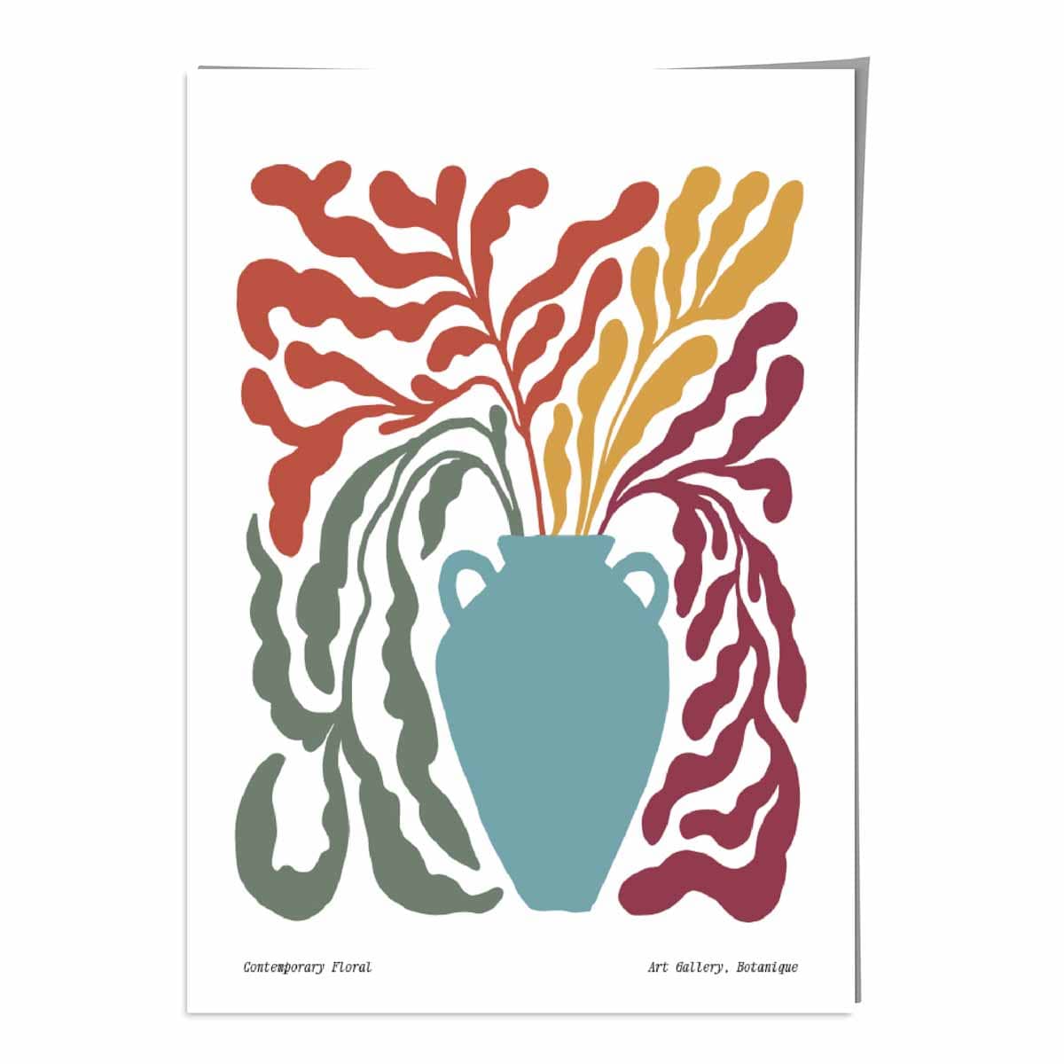 Zeitgenössisches Boho-Blumenposter Nr. 5 Botanik