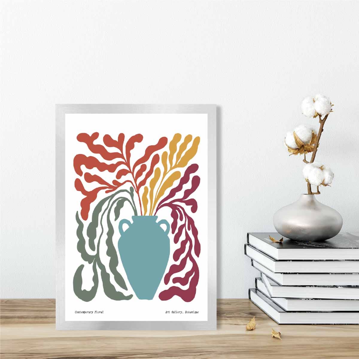 Zeitgenössisches Boho-Blumenposter Nr. 5 Botanik