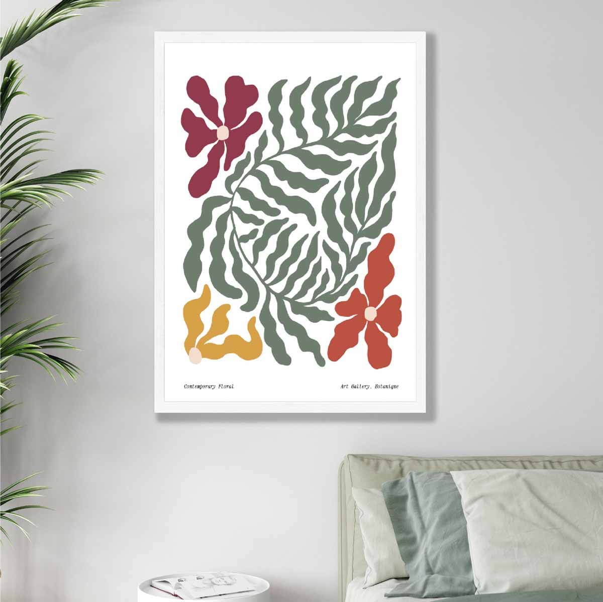 Zeitgenössisches Boho-Blumenposter Nr. 6 Botanisch