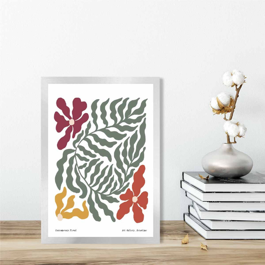 Zeitgenössisches Boho-Blumenposter Nr. 6 Botanisch