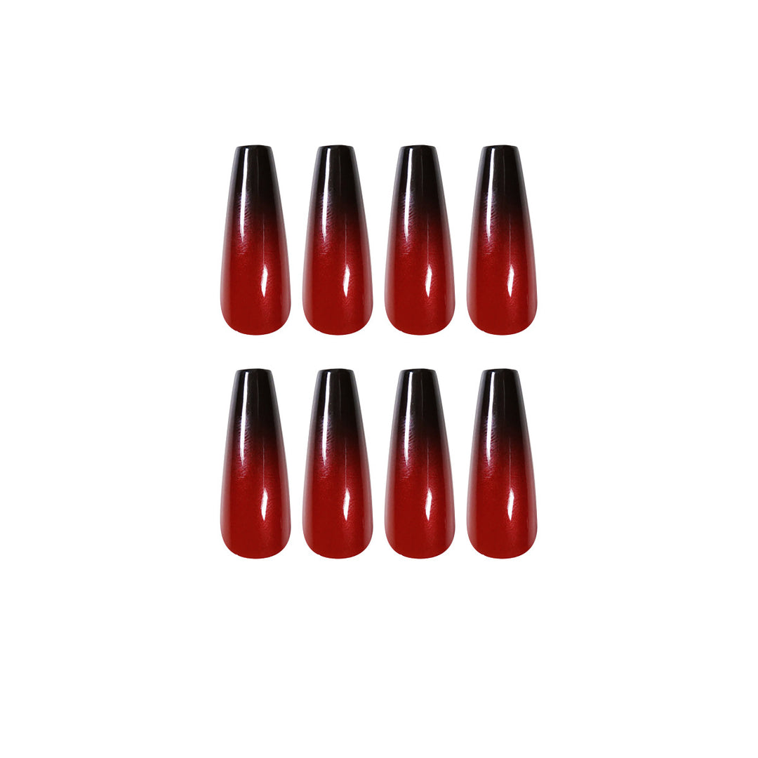Künstliche Nagelkunst im eleganten Stiletto-Design mit glänzenden Farbverlauf Karnz
