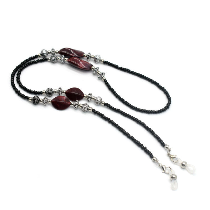 Elegante Perlen Brillenhalter Kette Karnz