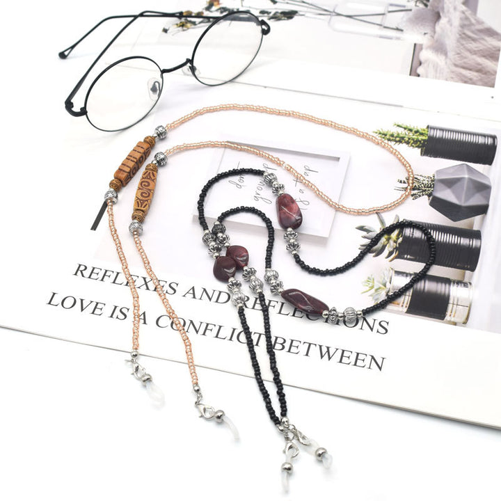 Elegante Perlen Brillenhalter Kette Karnz