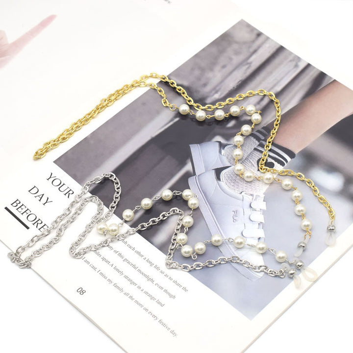 Elegante mit Perlen verzierte Brillekette Karnz