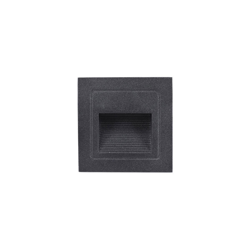 Aluminium viereckige eingelassene Wandlampe minimalistisch schwarze LED Fußlicht für Treppen | Karnz