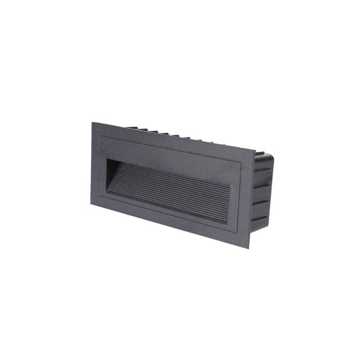 Aluminium viereckige eingelassene Wandlampe minimalistisch schwarze LED Fußlicht für Treppen | Karnz