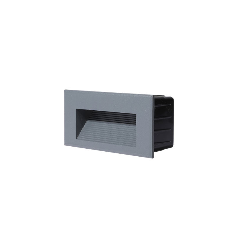 Aluminium viereckige eingelassene Wandlampe minimalistisch schwarze LED Fußlicht für Treppen | Karnz