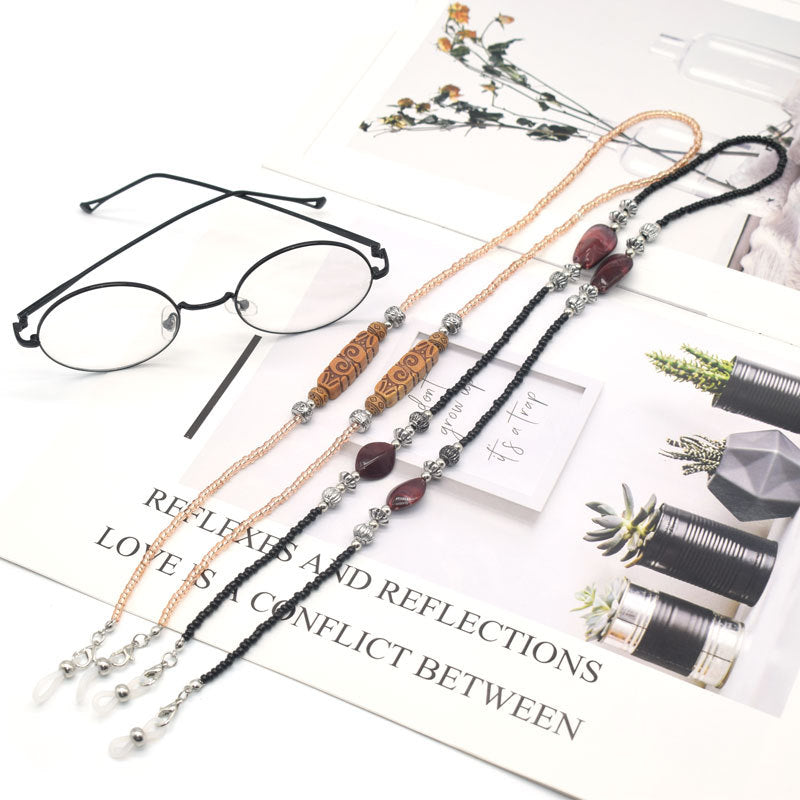 Elegante Perlen Brillenhalter Kette Karnz