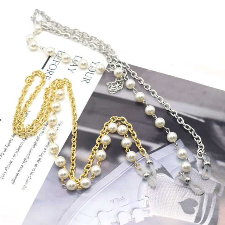 Elegante mit Perlen verzierte Brillekette Karnz