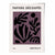 Abstraktes Blumenposter in Dunkelviolett und Schwarz Nr. 1