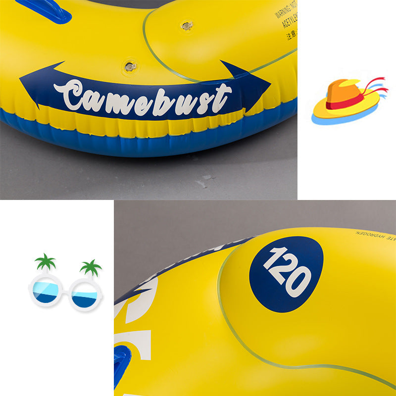 Unisex Aufblasbarer Schwimmreifen mit praktischen Handgriffen Karnz
