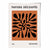 Abstraktes Blumenposter in Dunkelorange und Schwarz Nr. 3