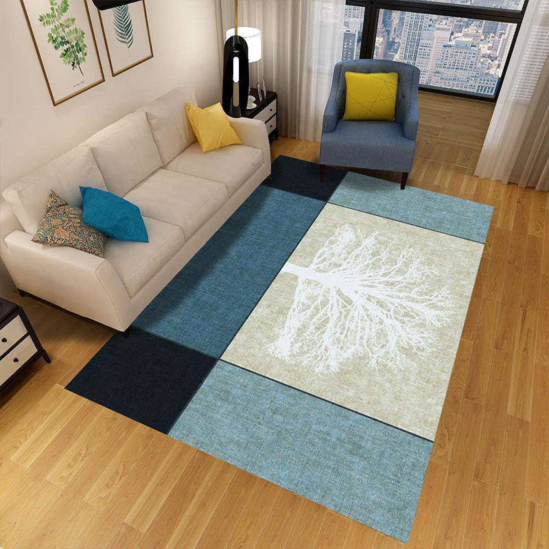 Minimalist 3D Geometrischer Teppich Mehrfarbiger Polypropylen Bereichsteppich Haustierfreundlich Rutschfest Maschinenwaschbarer Teppich für Große Räume