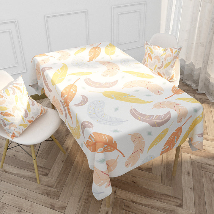 Floral bedrucktes Tischdecken- und Kissenbezug-Set