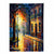 Herbstliche Dämmerungsstraße – Spachtelmalerei-Kunstdruck Nr. 2