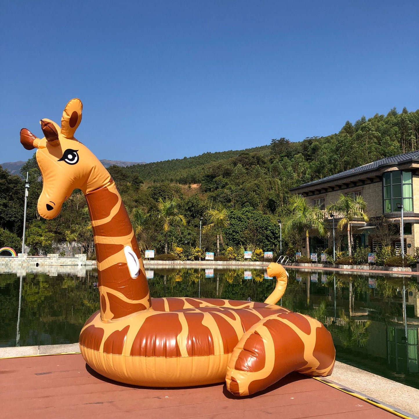 Unisex Aufblasbarer Giraffen-Schwimmtier Karnz