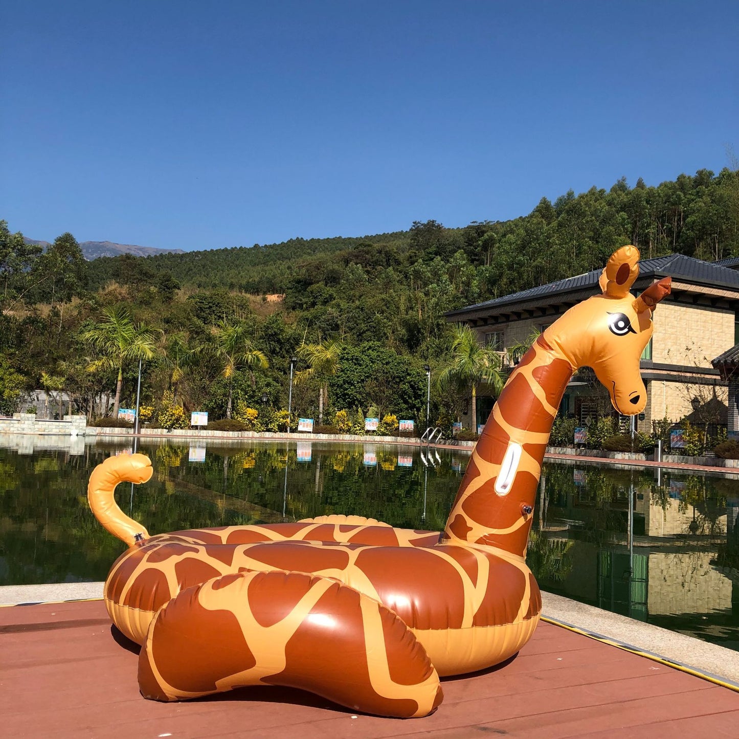 Unisex Aufblasbarer Giraffen-Schwimmtier Karnz