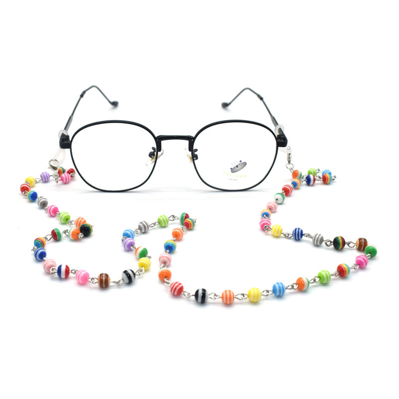 Bunte Perlenbrille Kette Karnz 1786692390