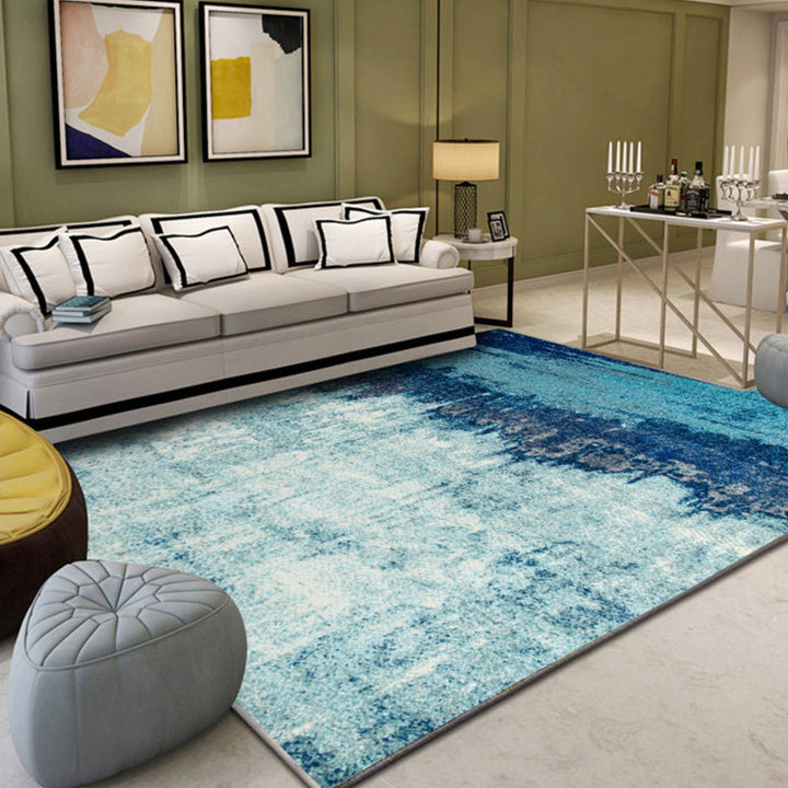 Industrieller Stil Wohnzimmer Teppich Bunt Expressionismus Teppich Synthetisch Rutschfest Tierfreundlich Maschinenwaschbarer Teppich