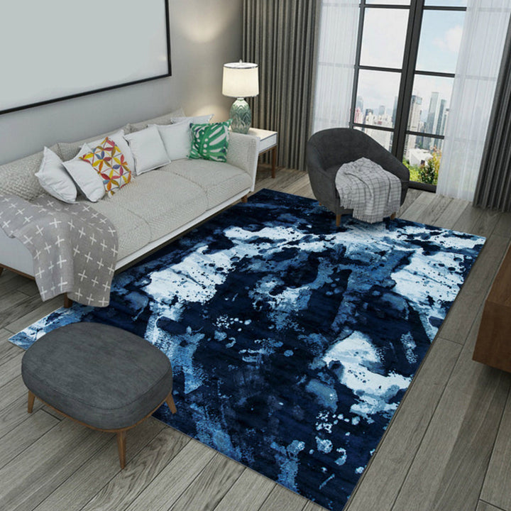 Industrieller Stil Wohnzimmer Teppich Bunt Expressionismus Teppich Synthetisch Rutschfest Tierfreundlich Maschinenwaschbarer Teppich