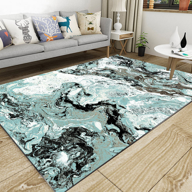 Industrieller Stil Wohnzimmer Teppich Bunt Expressionismus Teppich Synthetisch Rutschfest Tierfreundlich Maschinenwaschbarer Teppich