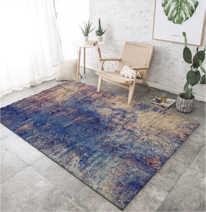 Industrieller Stil Wohnzimmer Teppich Bunt Expressionismus Teppich Synthetisch Rutschfest Tierfreundlich Maschinenwaschbarer Teppich