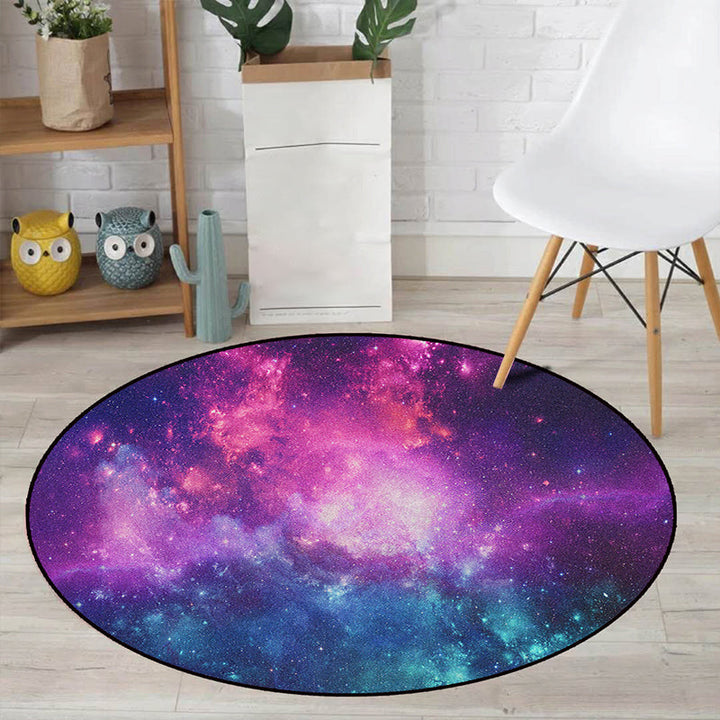 Realistischer Multicolor-Kosmos-Druckteppich Polyester Moderner Teppich Haustierfreundlich Rutschfest Maschinenwaschbar Teppich für das Kinderzimmer