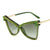 Damen extravagante Oversize-Sonnenbrille mit Schmucksteinen Karnz