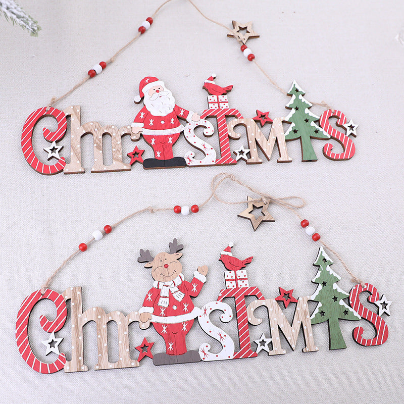 Festliche Holz Weihnachtsdekoration Schild