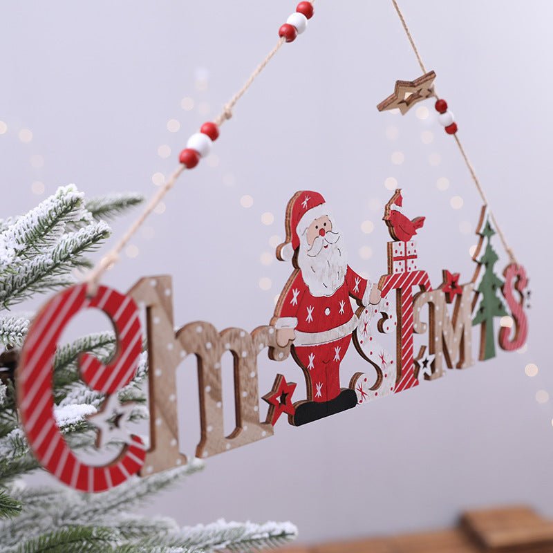 Festliche Holz Weihnachtsdekoration Schild