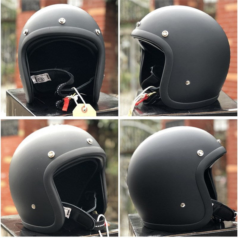 Retro Open-Face Motorradhelm Karnz