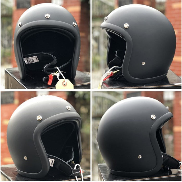 Retro Open-Face Motorradhelm Karnz