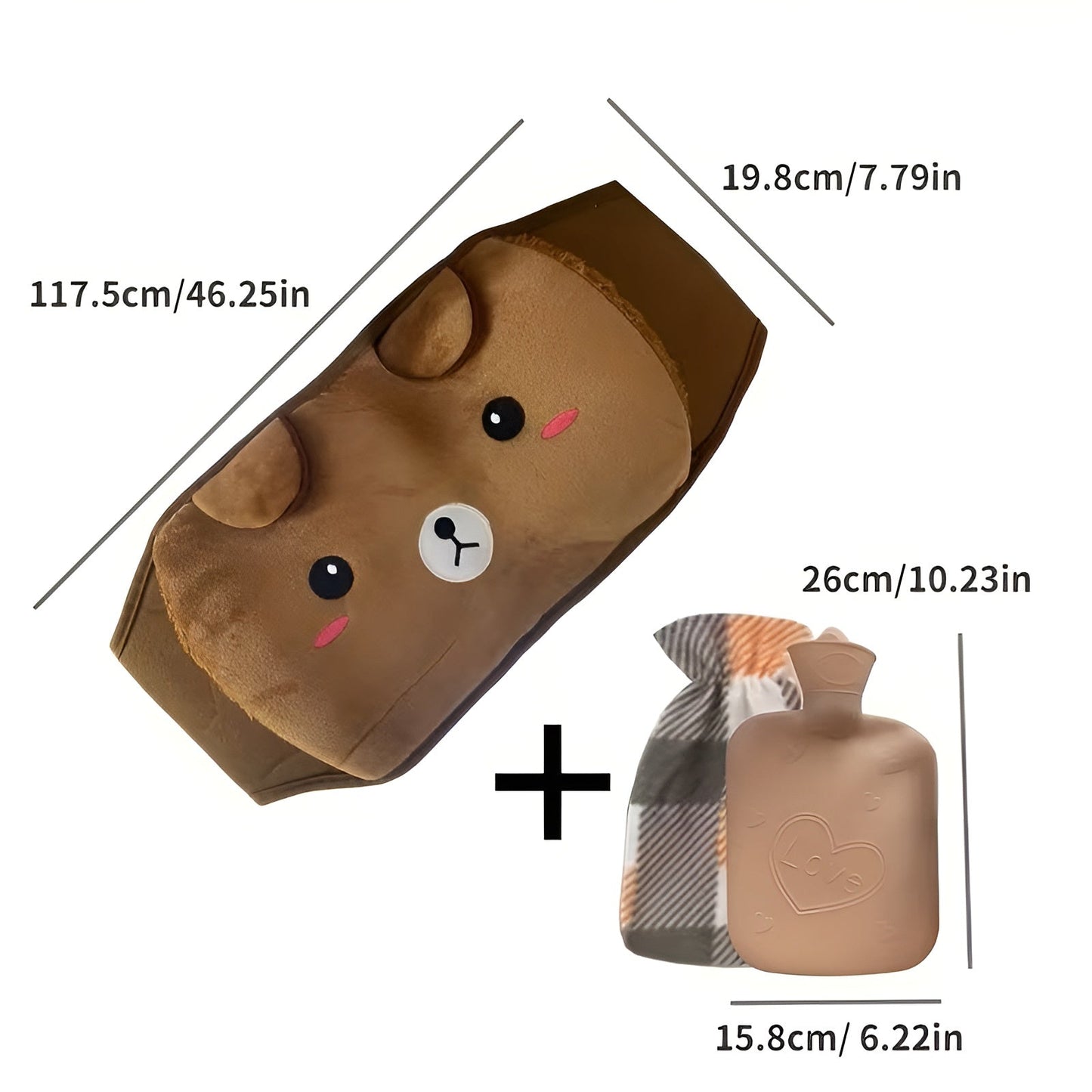 Thermo Wasserflasche für Taille & Rücken – Entspannende Wärme | Waschbar & Tragbar | Karnz