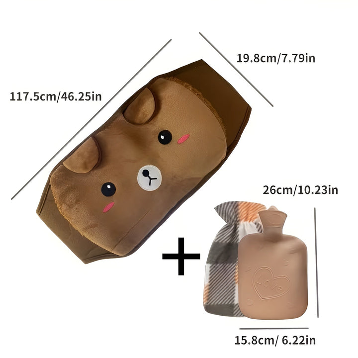 Thermo Wasserflasche für Taille & Rücken – Entspannende Wärme | Waschbar & Tragbar | Karnz