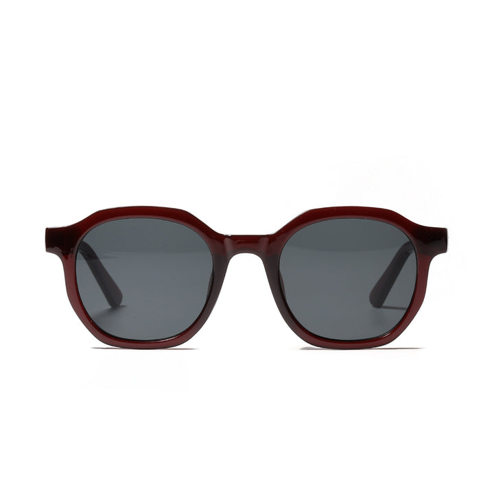 Damen stylische Sonnenbrille mit klarem Rahmen und polarisierten Gläsern Karnz