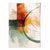 Abstrakte Formen Kunstdruck Grün und Orange Nr. 1