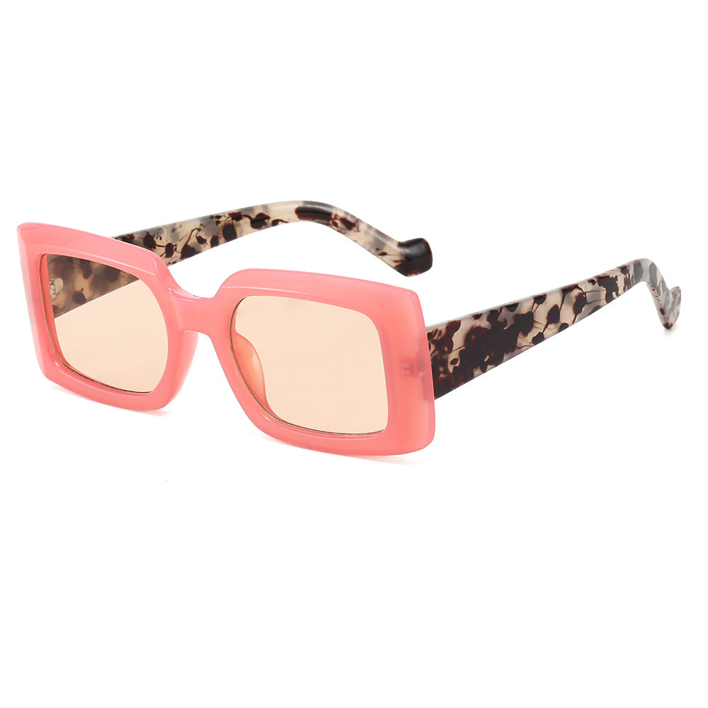 Damen modische quadratische Sonnenbrille mit transparentem Design Karnz