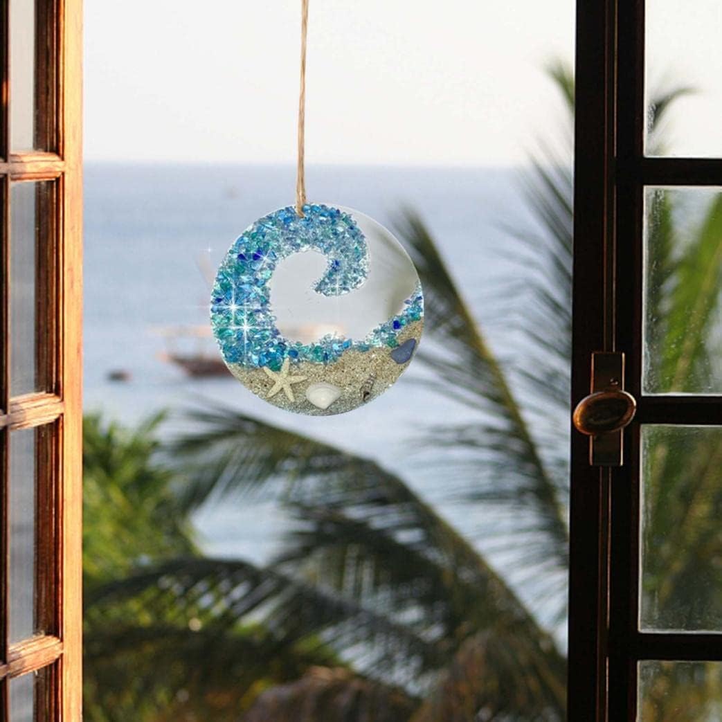 Sonnenfänger aus Treibglas – Strandornament aus brechenden Meereswellen