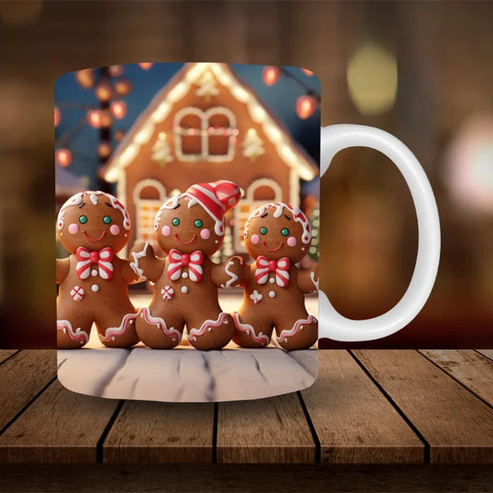 3D Schneemann Keramiktasse - Lustiges Weihnachtsgeschenk | Karnz